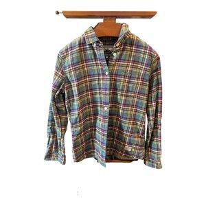 Penfield Plaid Flannel Button Down Shirt Medium women’s boyfriend fit